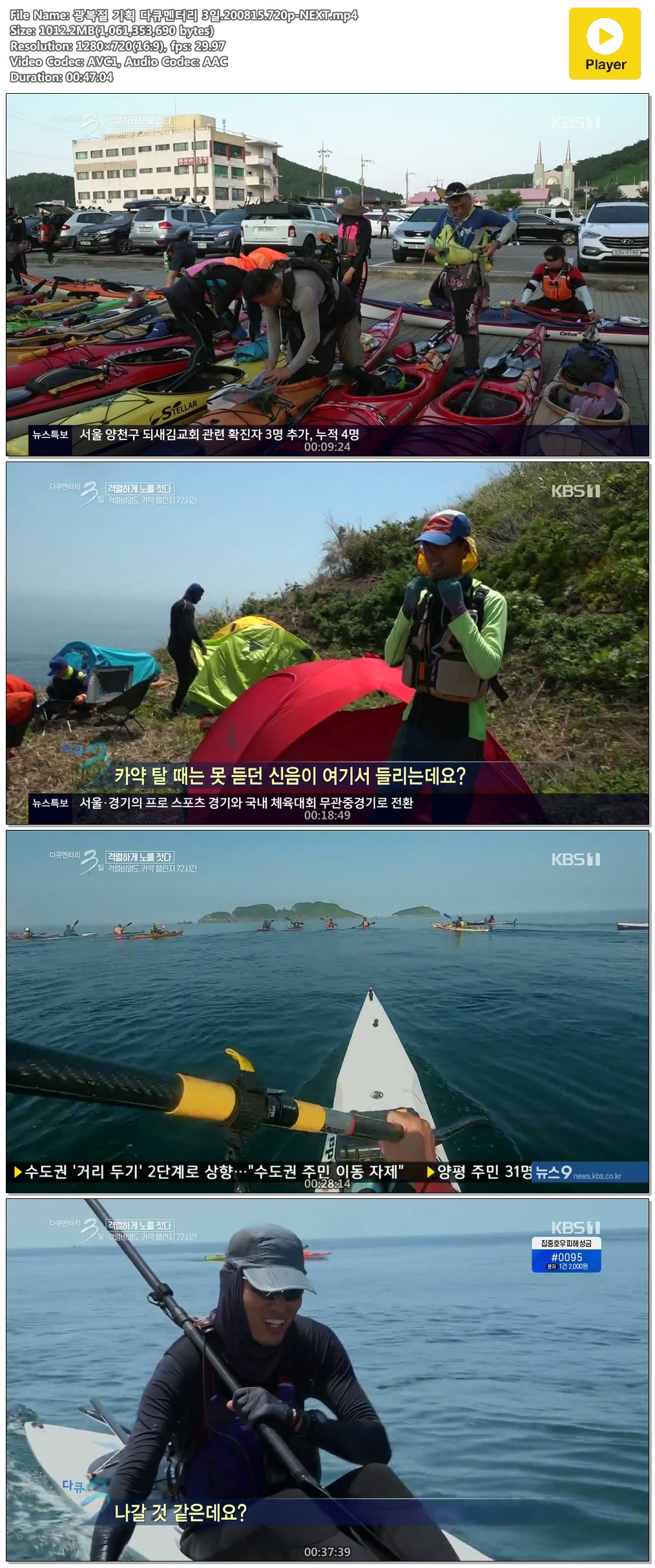 다큐멘터리 3일 (격렬하게 노를 젓다).200815.720p-NEXT 저장 - 파일썬