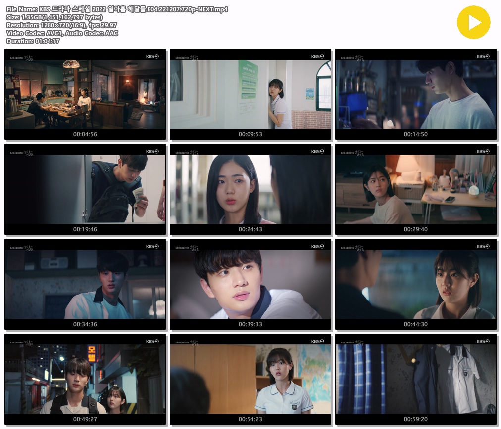 KBS 드라마 스페셜 2022 열아홉 해달들.E04.221207.720p-NEXT 저장 - 파일썬