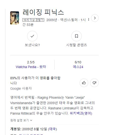 레이징 피닉스  고화질 자막포함