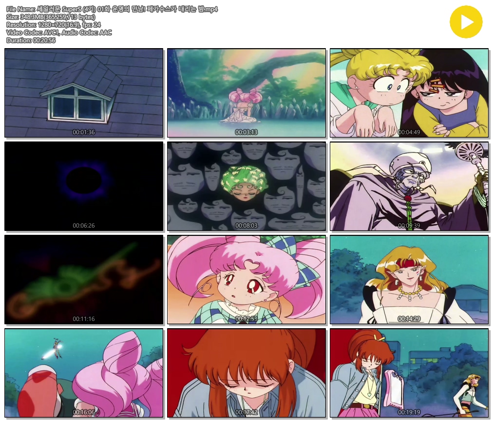 세일러문 4기 SuperS 1-39화 완결 (한국어 재더빙판) 저장 - 파일썬