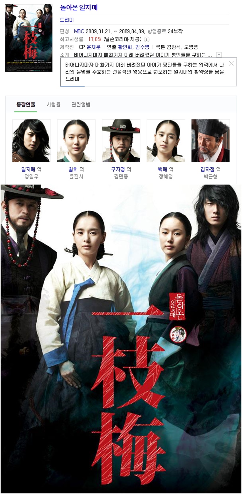[한드완결] 돌아온 일지매 1 - 24 [완결] - 정일우.윤진서.김민종.정혜영.박근형u7