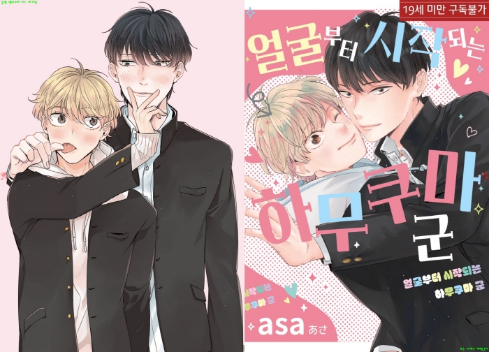 [BL만화] 아사 - 얼굴부터 시작되는 하무쿠마 군[냥면]