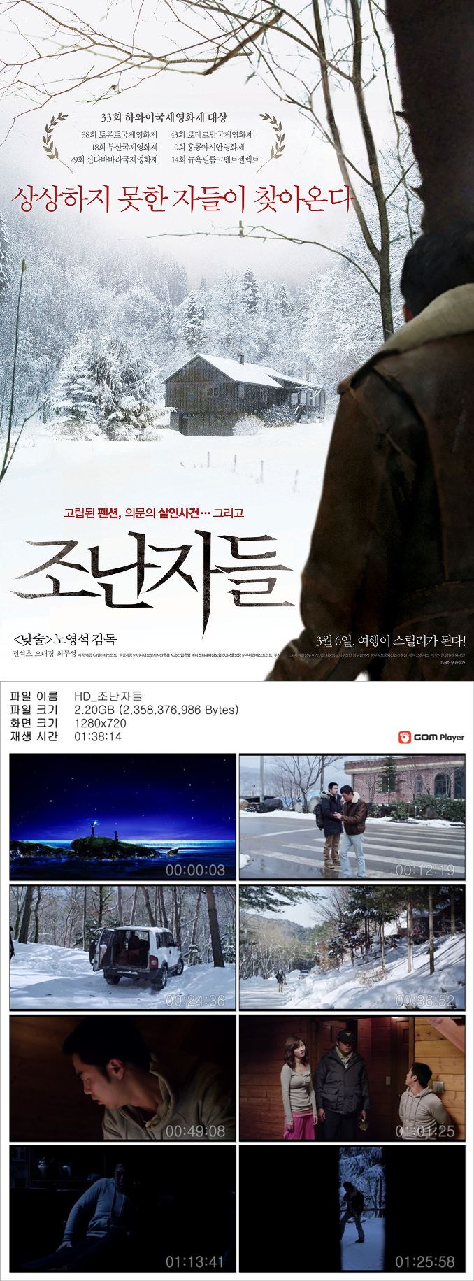 [조난자들] 고립된 펜션 낯선 사람들 의문의 살인사건