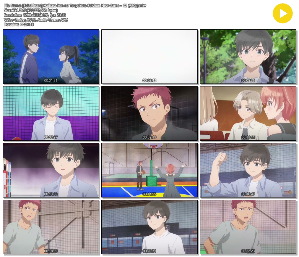 [SubsPlease] 하이바라의 청춘 뉴 게임 플러스 - 02 (1280x720)