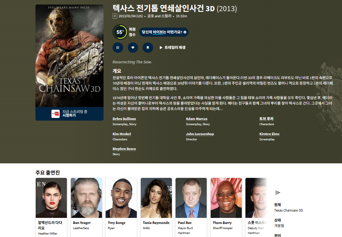 [큐레이터] 알렉산드라 다다리오 노출호러 [텍사..