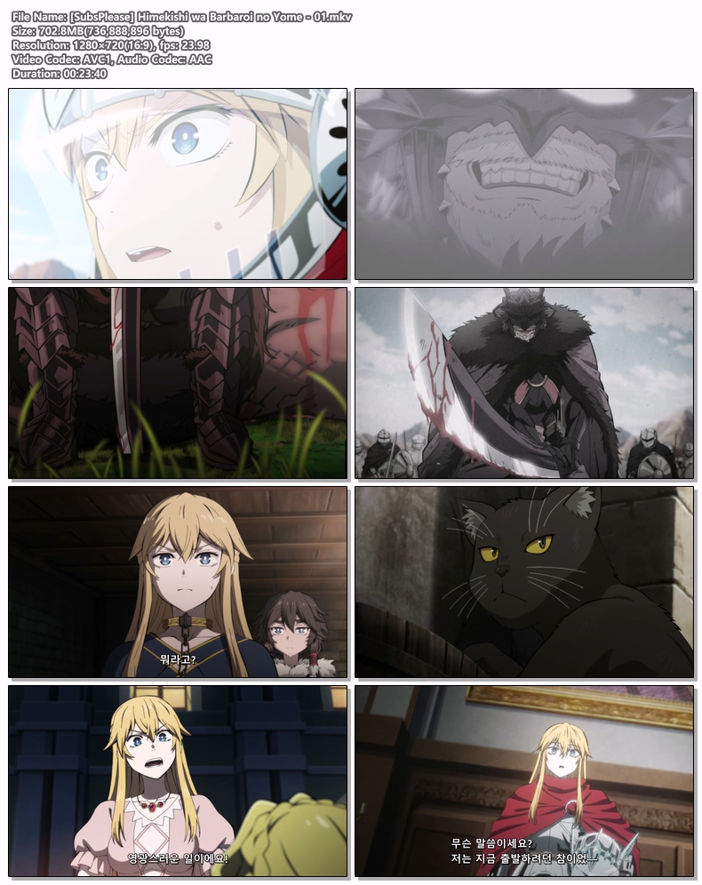 [SubsPlease] 공주 기사는 야만족의 신부 - 01