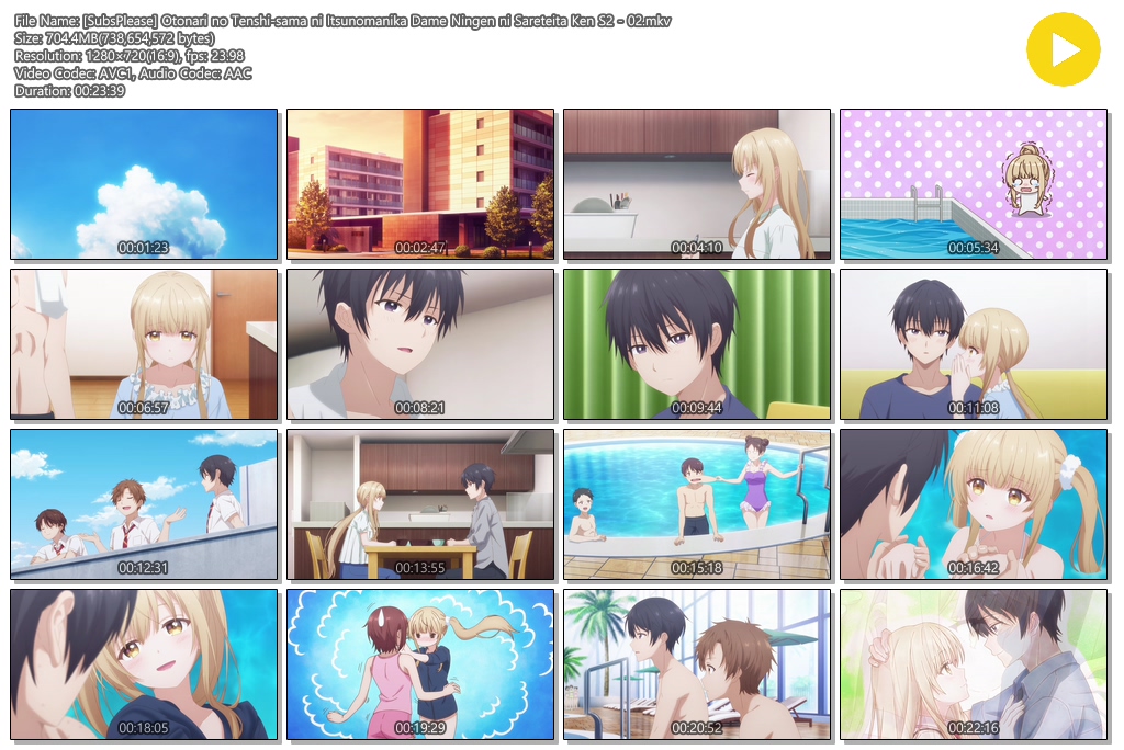 옆집 천사님 때문에 어느샌가 인간적으로 타락한 사연 2기 - 02 (1280x720)