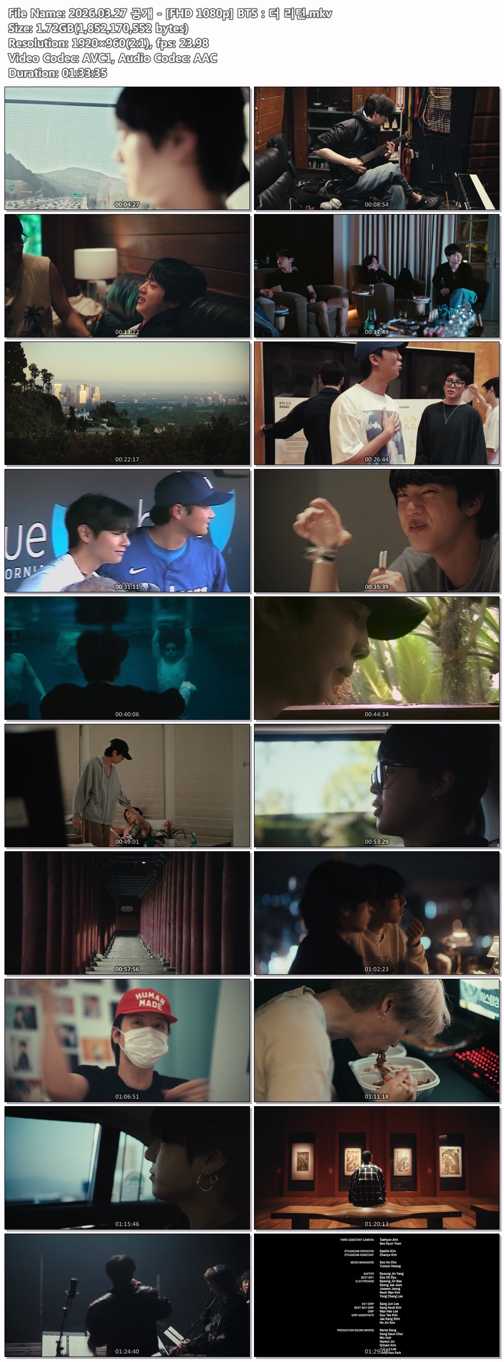 2026.03.27 공개 - [FHD 1080p] BTS：더 리턴