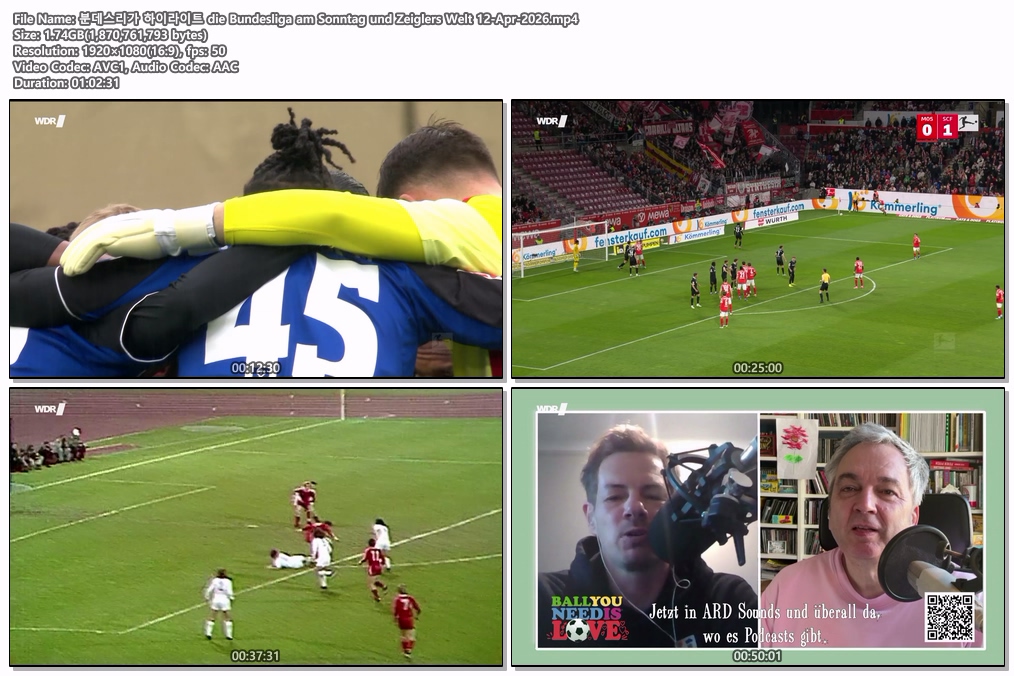 분데스리가 하이라이트 die Bundesliga am Sonntag und Zeiglers Welt 12-Apr-2026