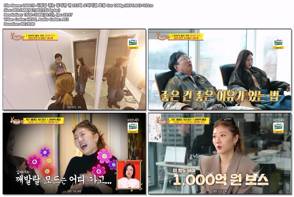 260419 사장님 귀는 당나귀 귀 353회 오마이걸 효정 Cut