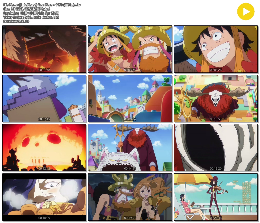 [SubsPlease] 원피스 - 1159 (1920x1080)