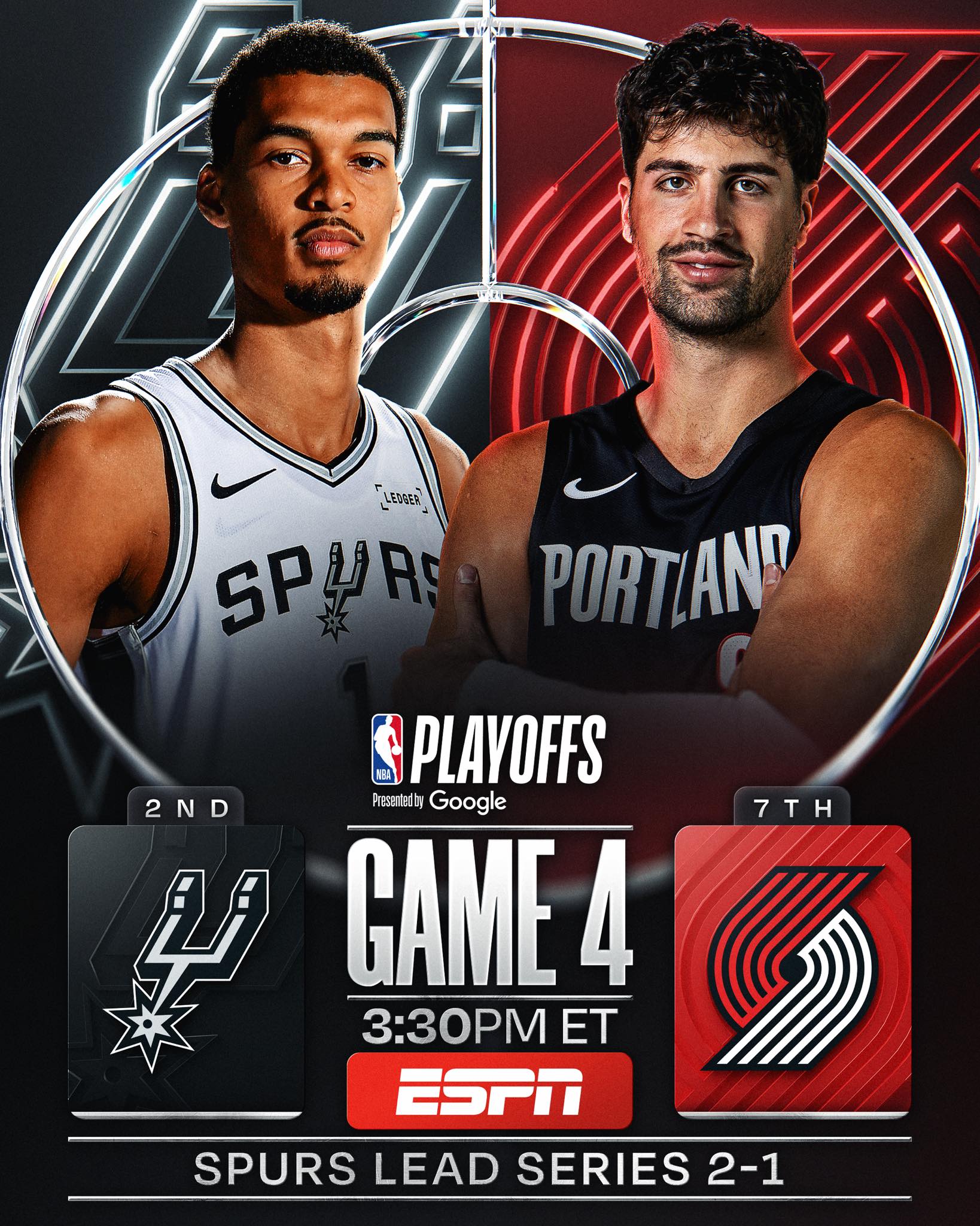 [핖.NBA] 26.04.27 WC.PO.R1.G4 샌안토니오 VS 포틀랜드 [1080P.ESPN]