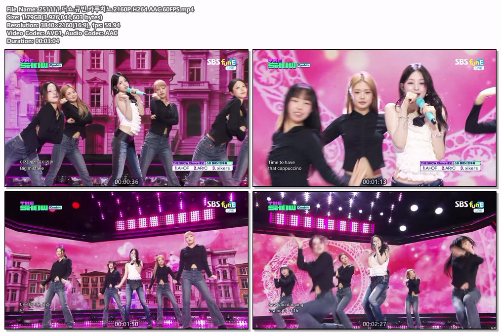 251111.더쇼.규빈.카푸치노.2160P.H264.AAC.60FPS