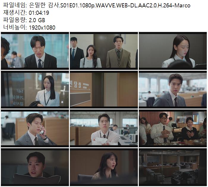 은밀한 감사.S01E01.1080p.WAVVE.WEB-DL.AAC2.0.H.264-Marco