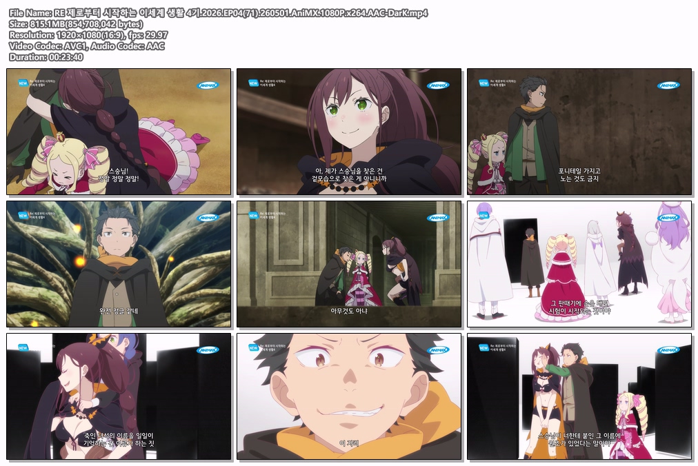RE 제로부터 시작하는 이세계 생활 4기.2026.EP04(71).260501.AniMX.1080P.x264.AAC-DarK