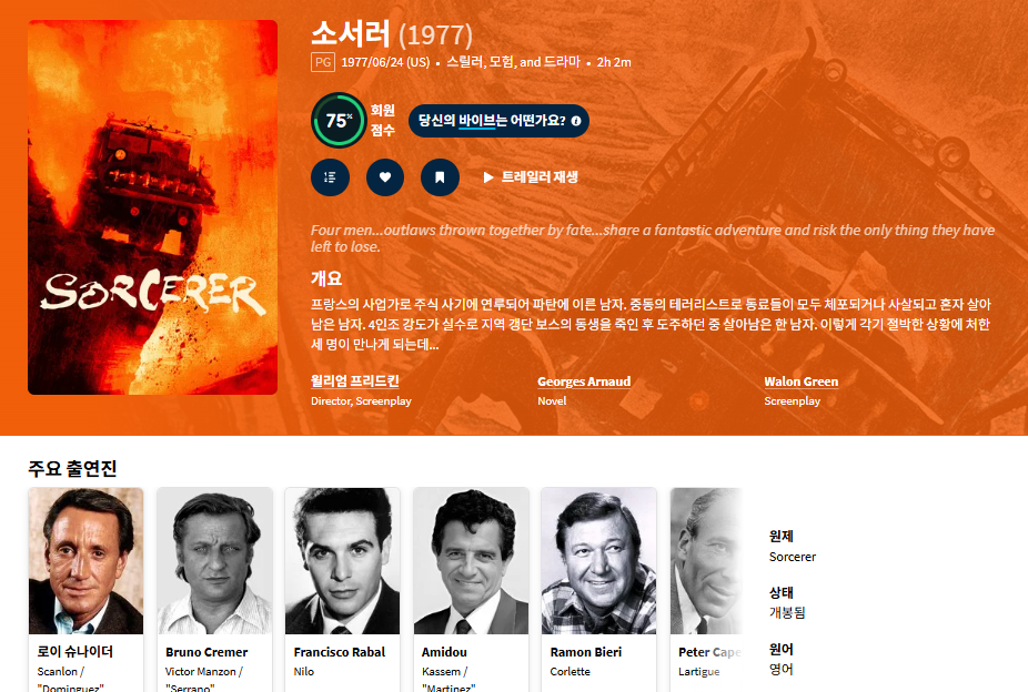 [큐레이터] 윌리엄 프리드킨 감독, 영화사의 걸..