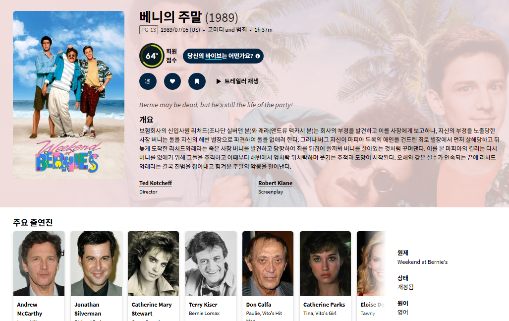 [큐레이터] 직장 상사가 죽었다, 잘 빠진 코미..