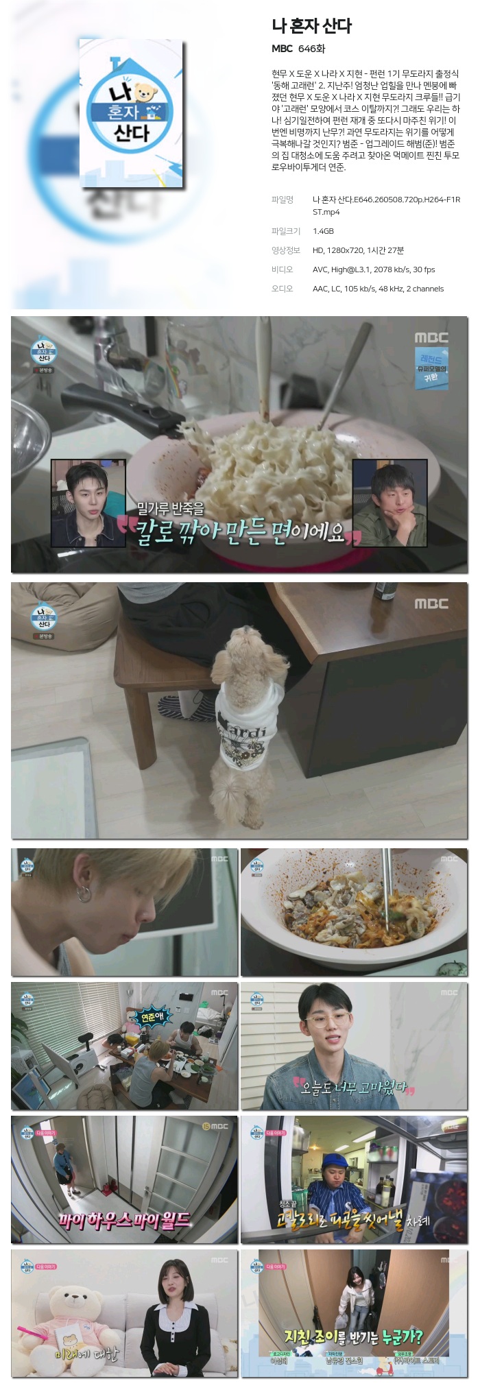 나 혼자 산다.E646.260508.720p.H264-F1RST