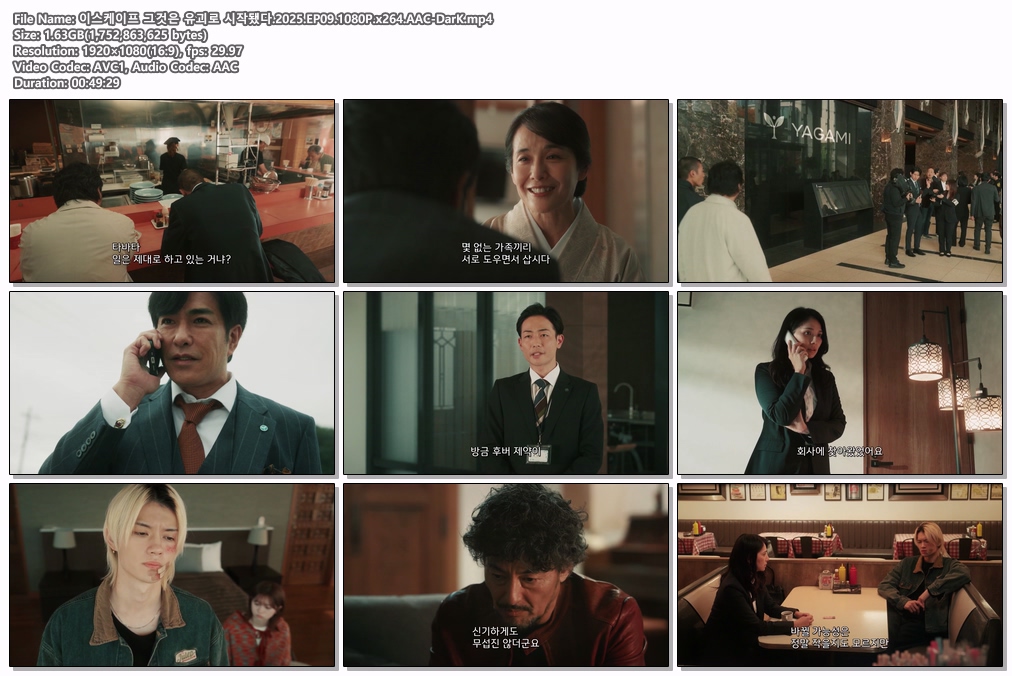 [DarK][일드신작]이스케이프 그것은 유괴로 시작됐다(2025) 09화 1080P 사쿠라다 히요리,사노 하야토