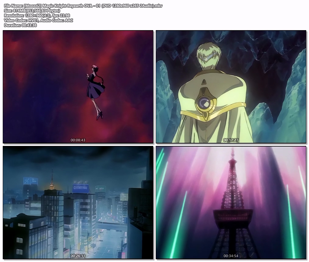 마법기사 레이어스 Magic Knight Rayearth BDRip 1440x1080p x265 HEVC FLAC, AC3 2.0x2)