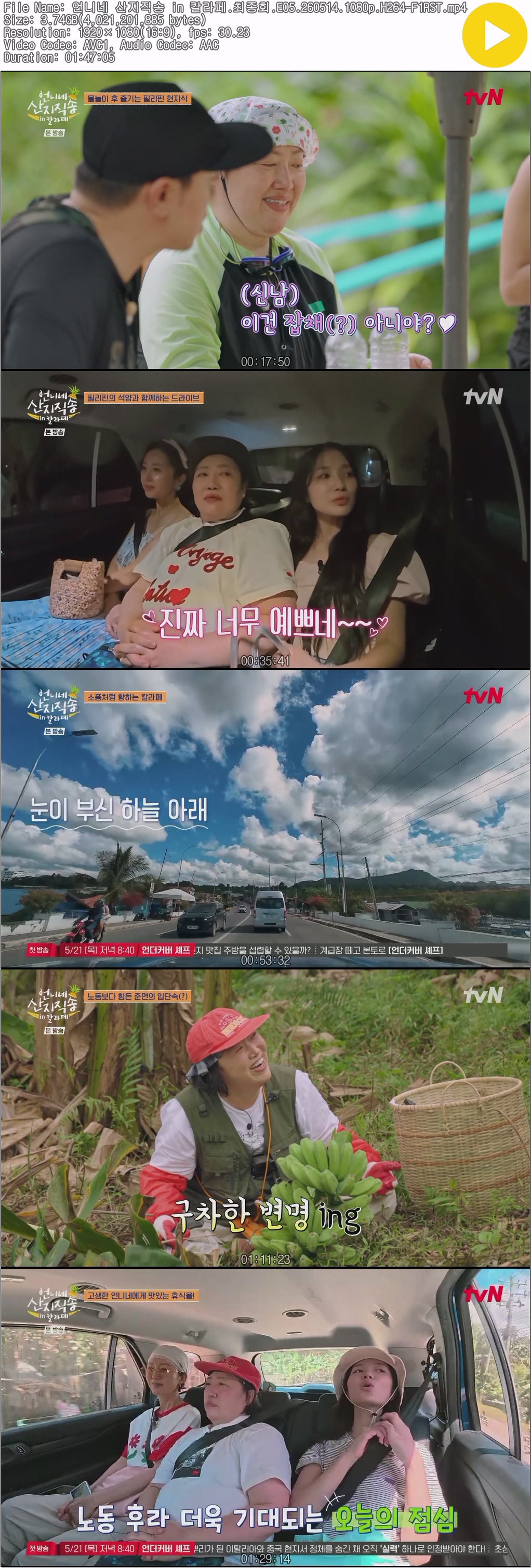 언니네 산지직송 in 칼라페.최종회.E05.260514.1080p.H264-F1RST