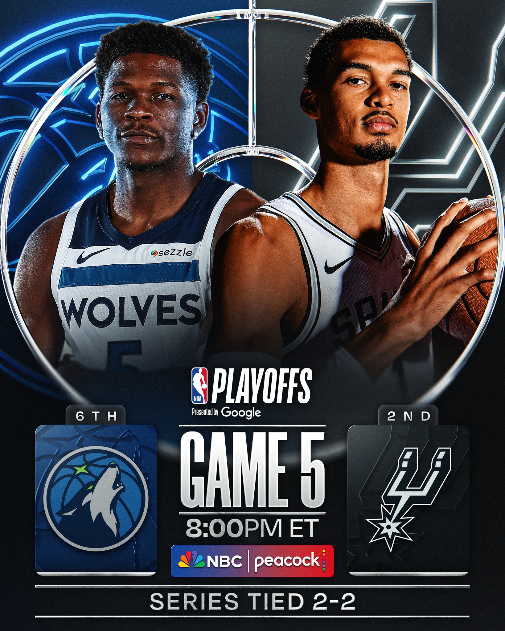 [핖.NBA] 26.05.13 WC.PO.SF.G5 미네소타 VS 샌안토니오 [1080P.NBC]