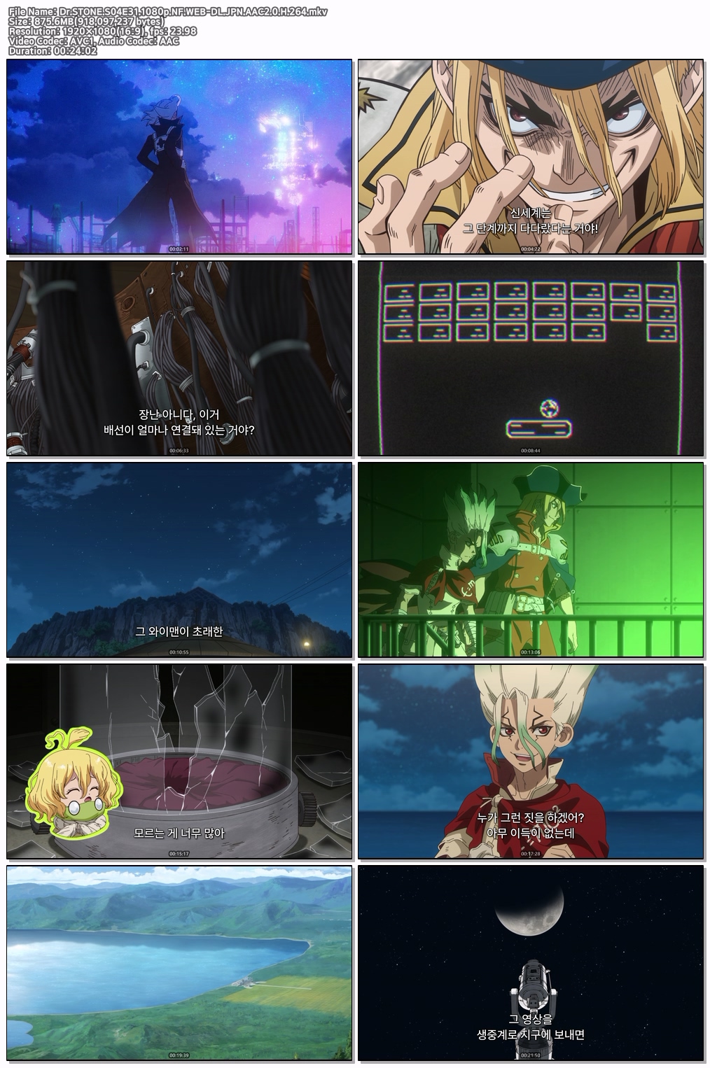 닥터스톤 4기- Dr. Stone S04 E31 [1080p] [NF]