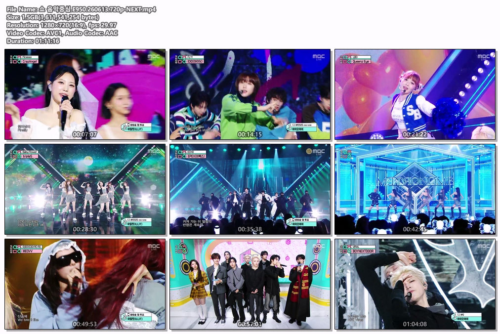 쇼 음악중심.E950.260613.720p-NEXT