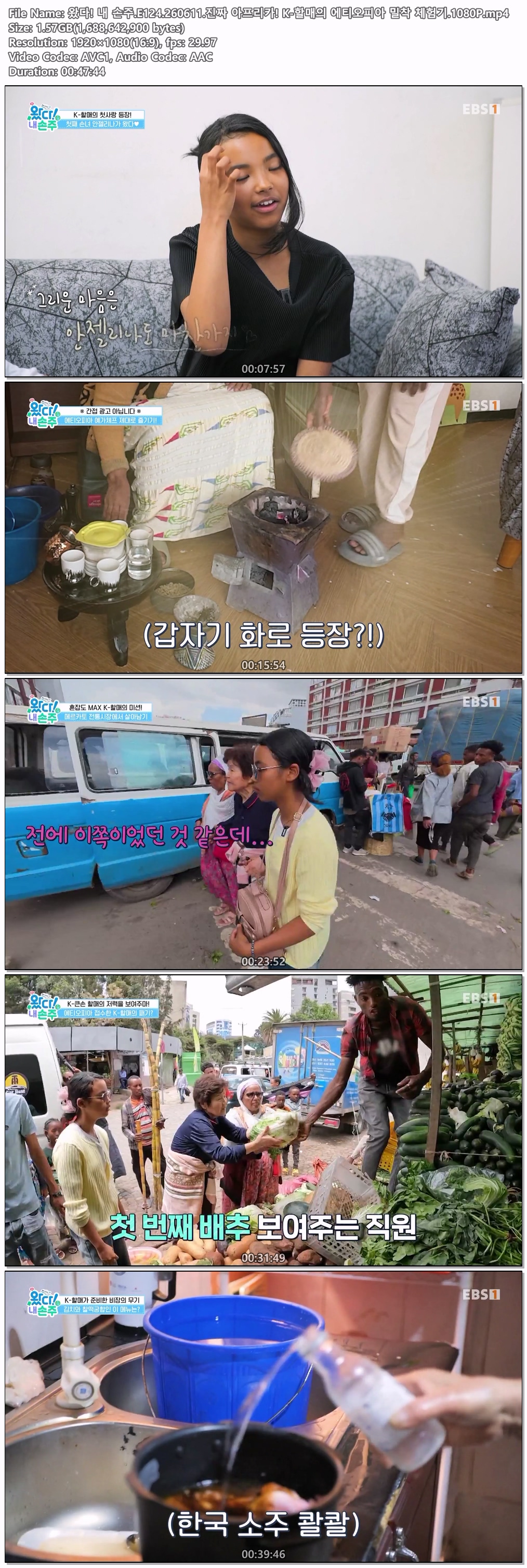 왔다! 내 손주.E124.260611.진짜 아프리카! K-할매의 에티오피아 밀착 체험기.1080P