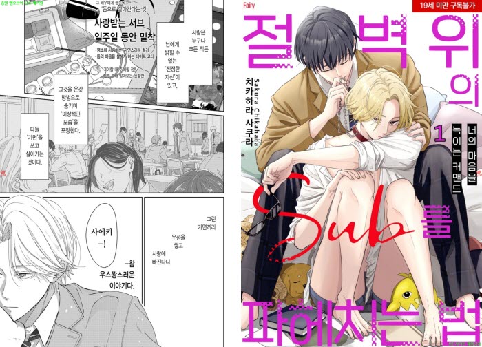 [BL만화] 치카하라 사쿠라 - 절벽 위의 Sub를 파헤치는 법 -너의 마음을 녹이는 커맨드[냥면]