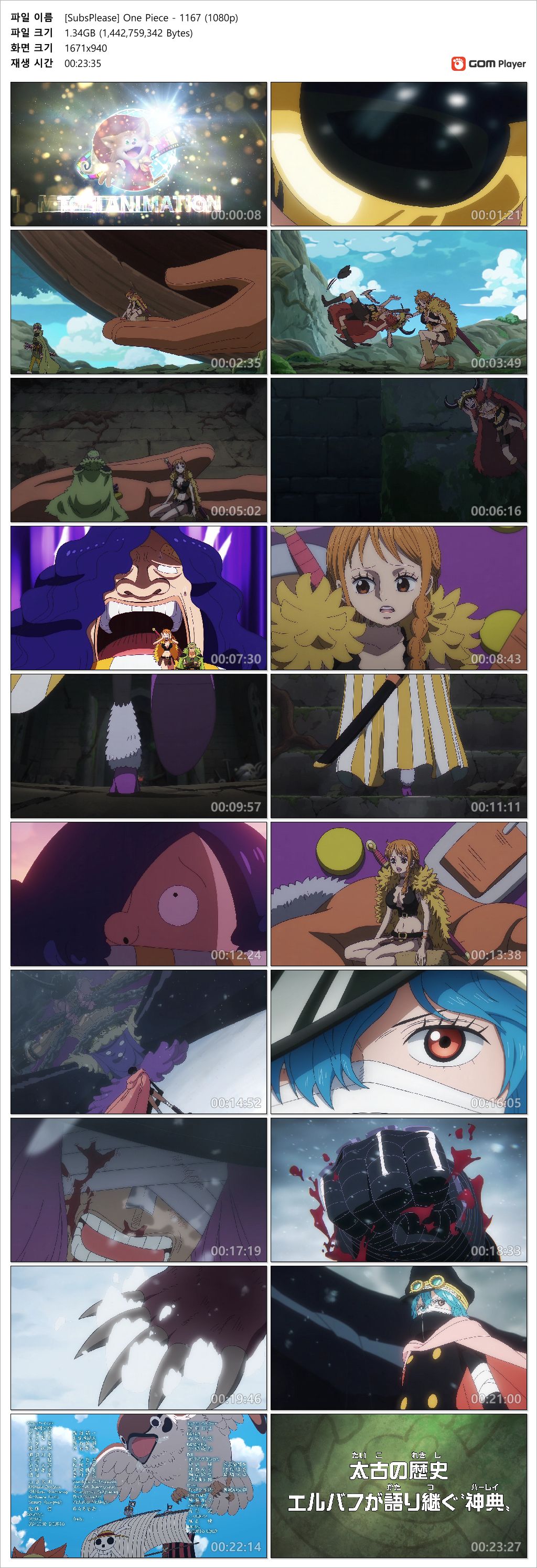 원피스 1167화 - ONE PIECE 1167 (1920x1080 x264 AAC)