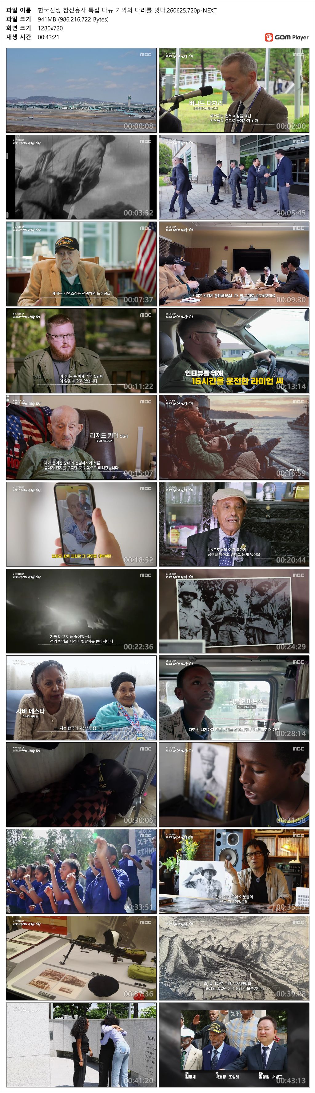 한국전쟁 참전용사 특집 다큐 기억의 다리를 잇다.260625.720p-NEXT