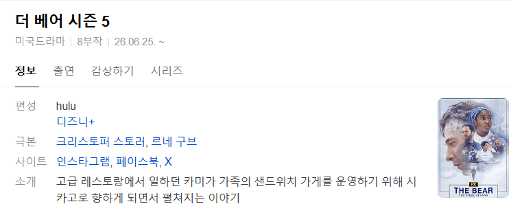 [미드완결] 더 베어 시즌5 8부작.1080p.10bit.WEBRip.6CH.x265