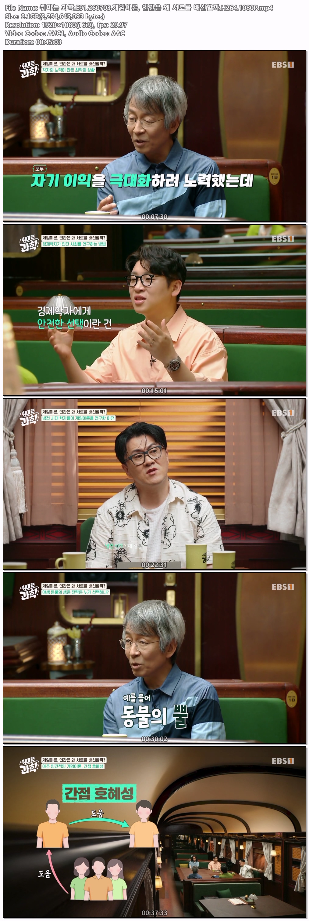 취미는 과학.E91.260703.게임이론, 인간은 왜 서로를 배신할까.H264.1080P