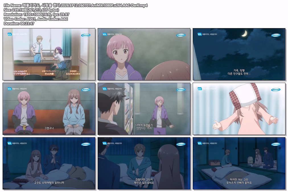 레플리카도, 사랑을 한다.2026.EP12.260707.AniMX.1080P.x264.AAC-DarK