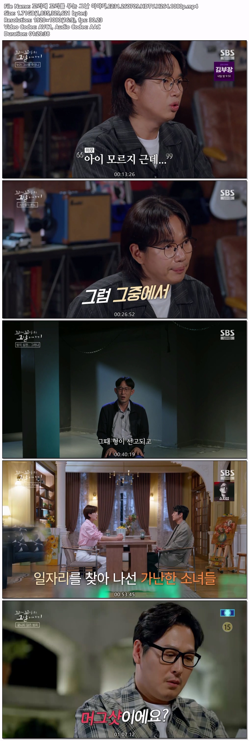 꼬리에 꼬리를 무는 그날 이야기.E231.260709.HDTV.H264.1080p