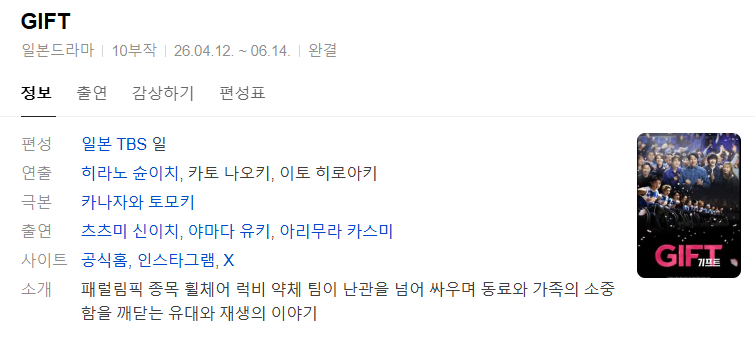 [일드완결] 기프트 10부작.TVING.WEB-DL.1080p