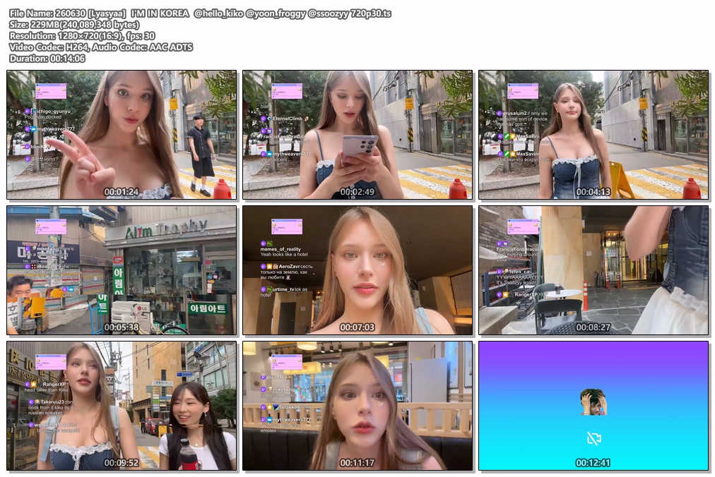 260630 [Lyasyaa]  I'M IN KOREA  @hello_kiko @yoon_froggy @ssoozyy 720p30