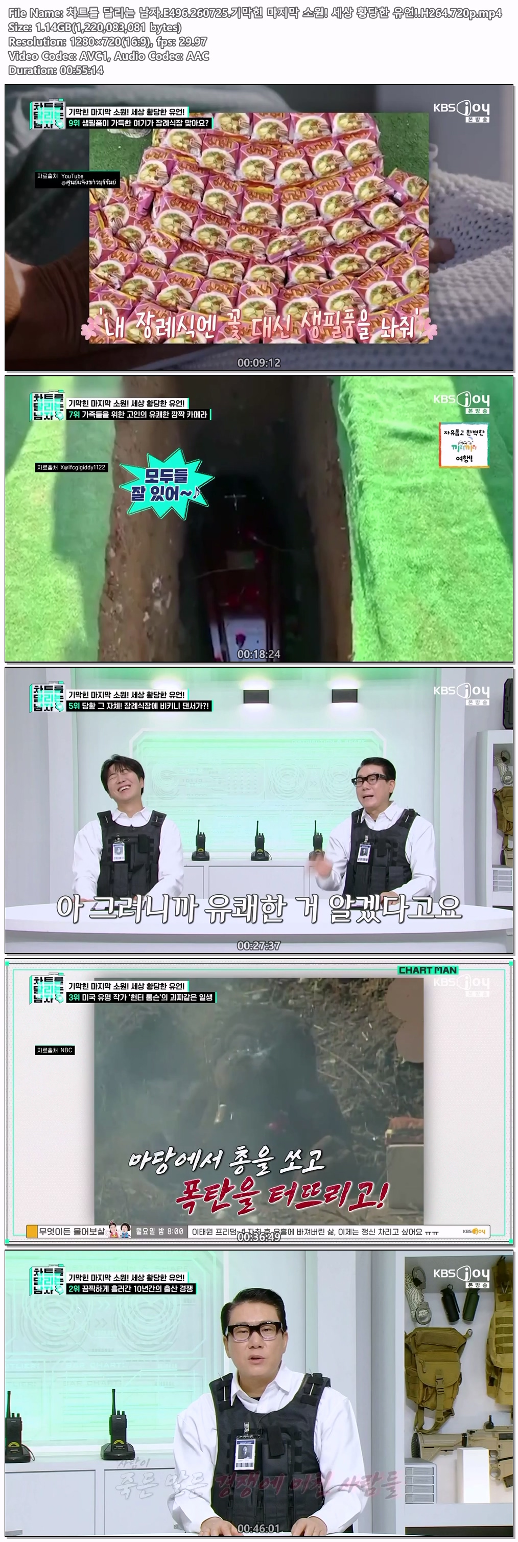 차트를 달리는 남자.E496.260725.기막힌 마지막 소원! 세상 황당한 유언!.H264.720p