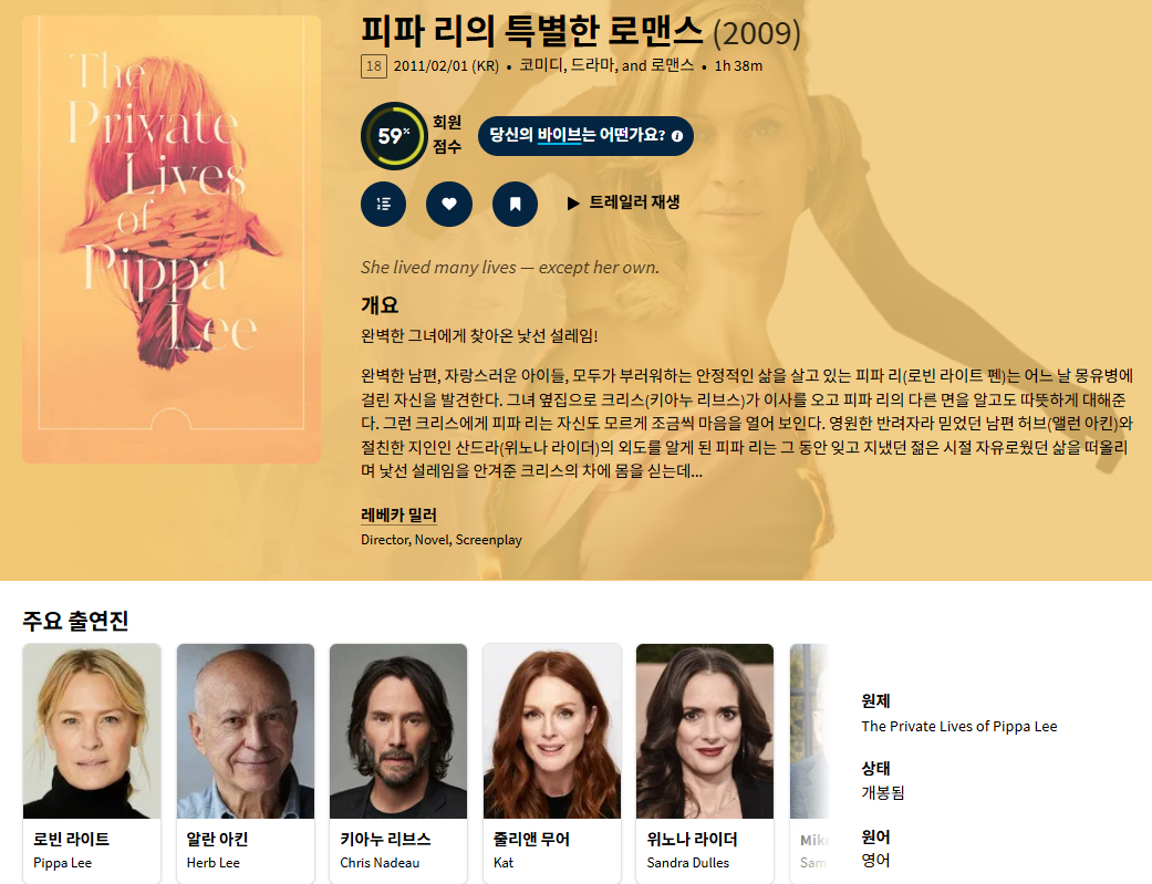 초호화 배우들의 로맨틱 코미디 [피파 리의 특별..