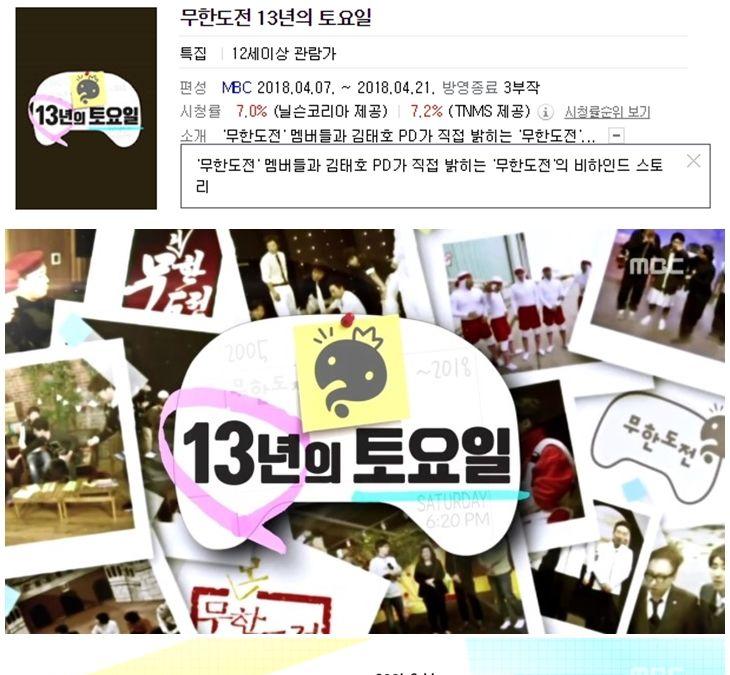 [ 무한도전 ] 종방후 (13년의 토요일) 1 - 3 [완결] (720p)