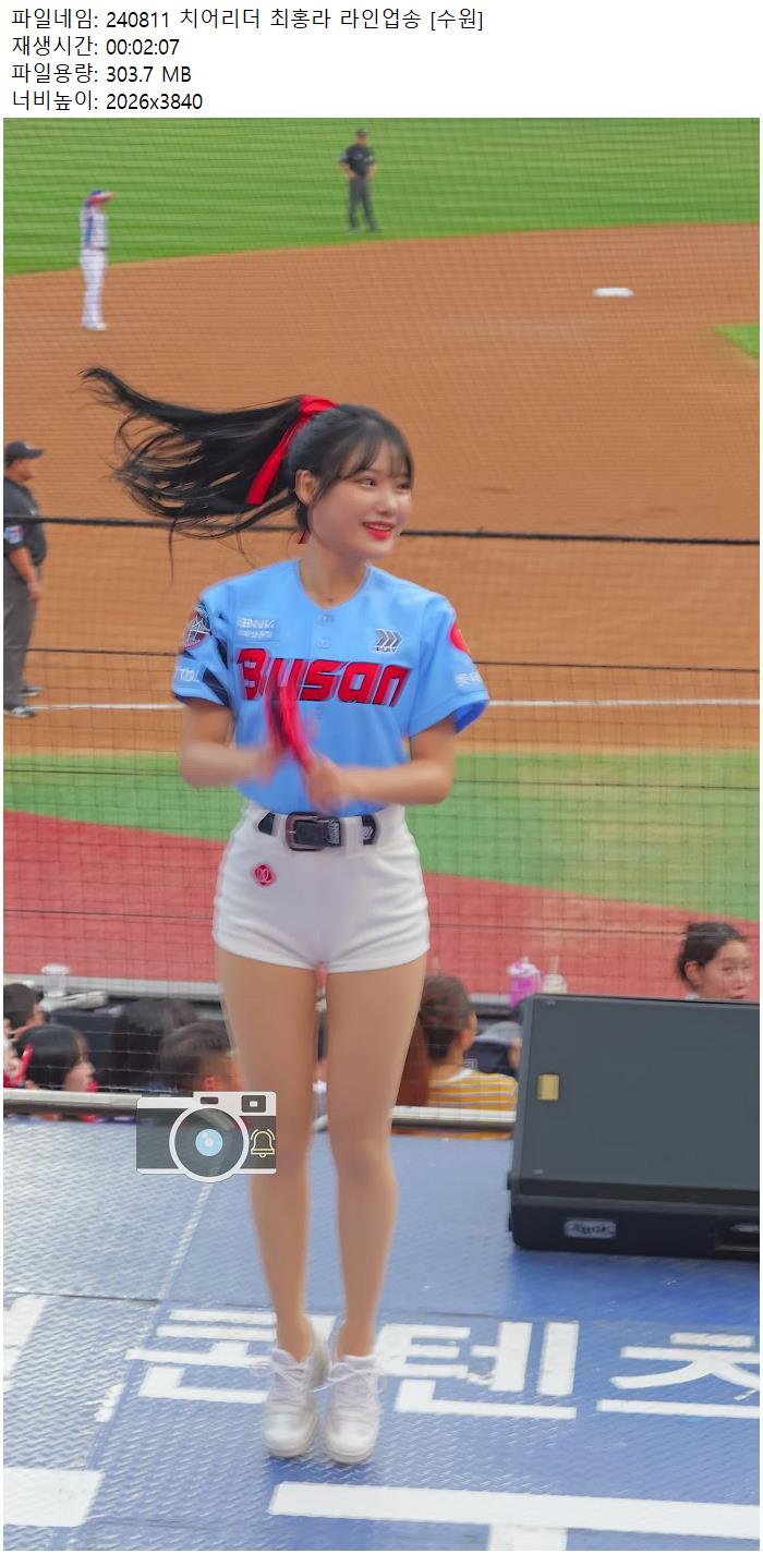 240811 치어리더 최홍라 라인업송 [수원]