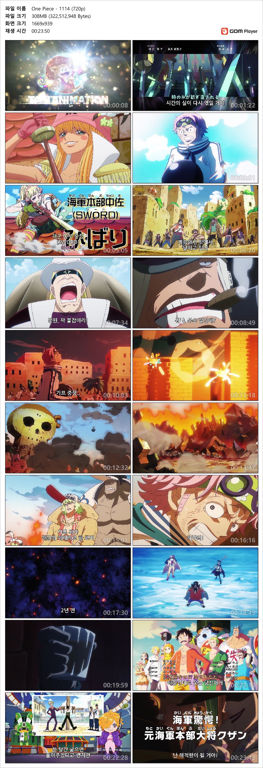 [ANIPLUS] One Piece - 1114 (1280x720)