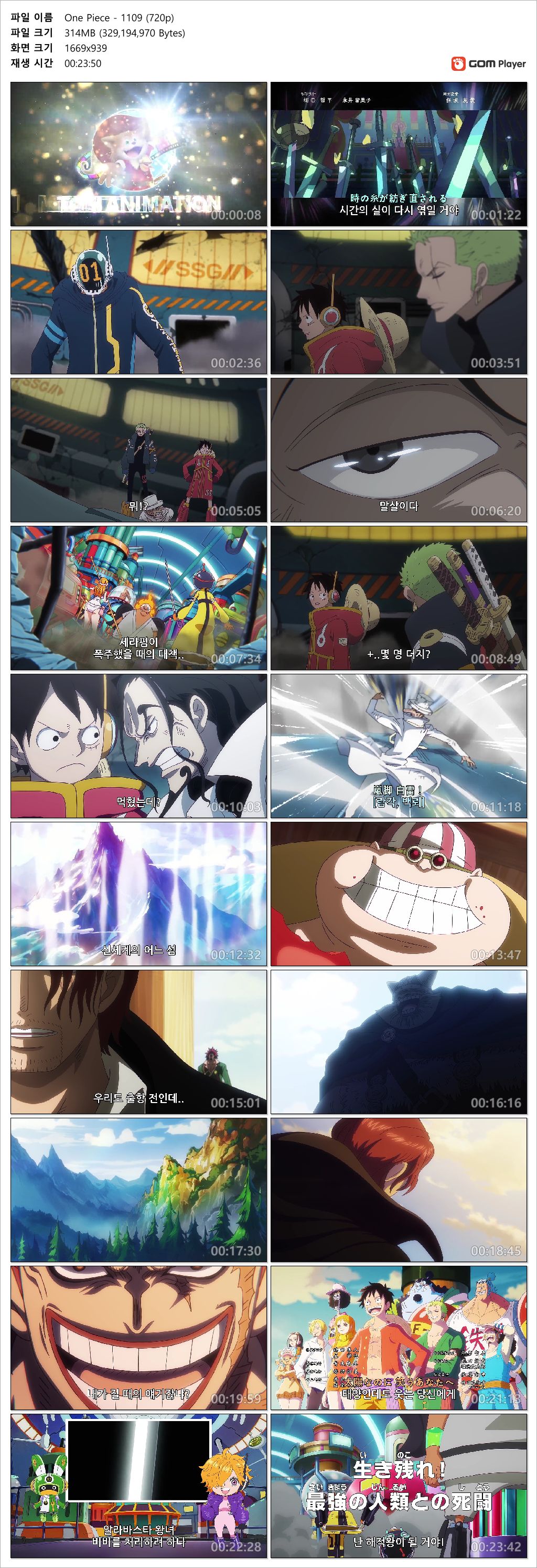 [ANIPLUS] One Piece - 1109 (1280x720)