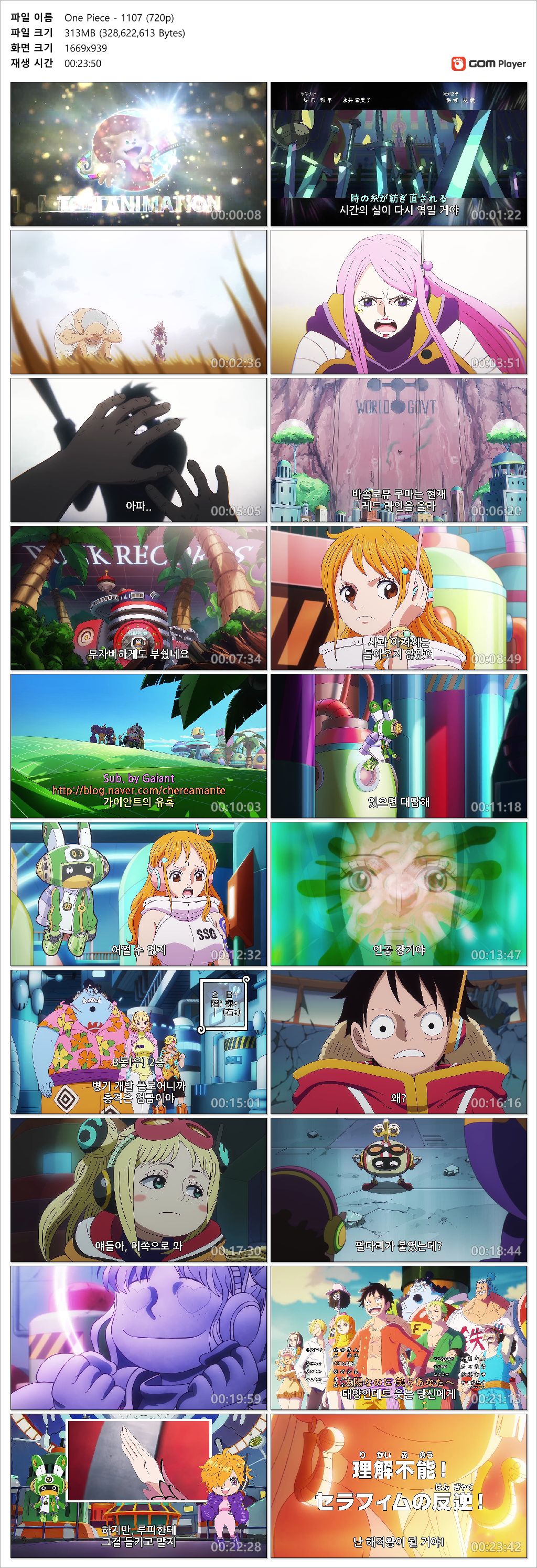 [ANIPLUS] One Piece - 1107 (1280x720)
