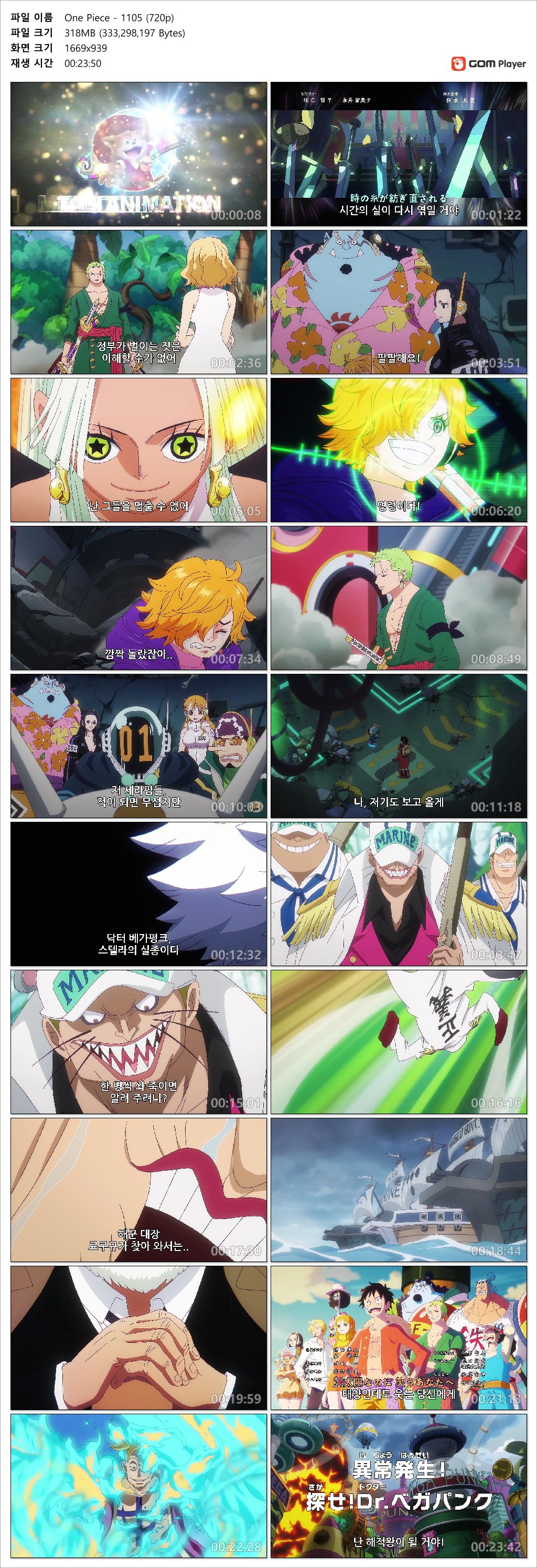 [ANIPLUS] One Piece - 1105 (1280x720)