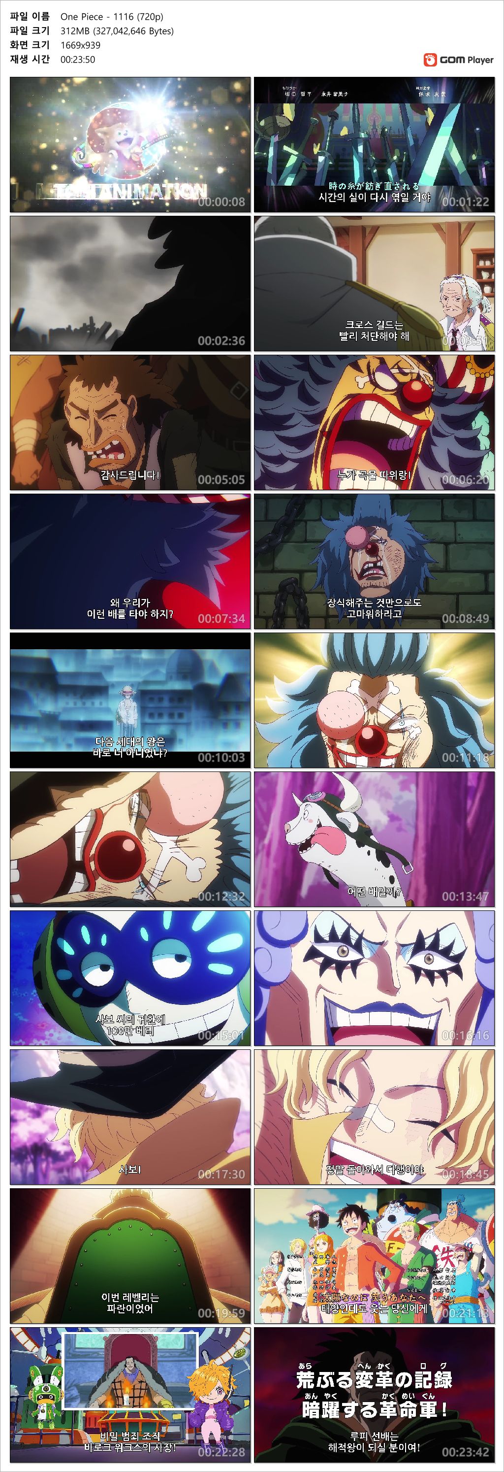 [ANIPLUS] One Piece - 1116 (1280x720)