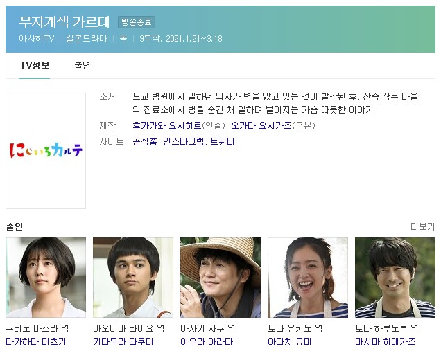 무지개색 카르테 제01~05화 720p 자체자막