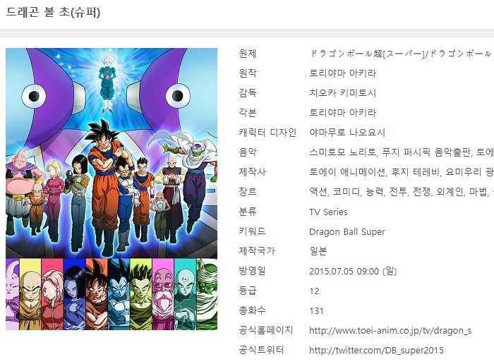 드래곤볼 슈퍼 1-131화 완결 (한국어 더빙판 1280x720)