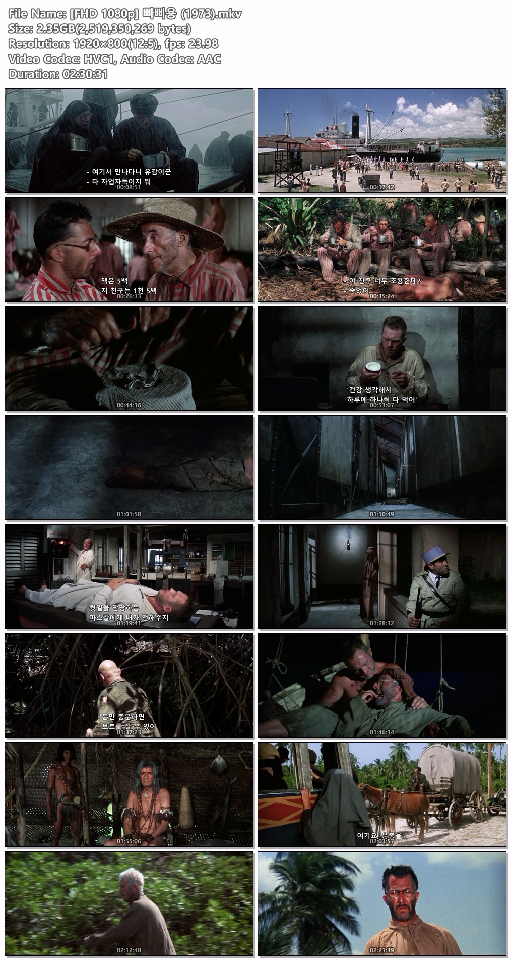 [FHD 1080p] 빠삐용 (1973)